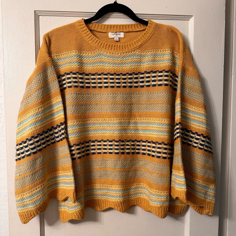Striped Bell Sleeve Sweater